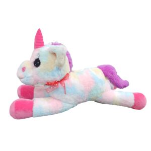 FiddlysHuggable Soft Toy/Stuff Toy Plush Cute Lazy Rainbow Unicorn Soft Toys 60 cm