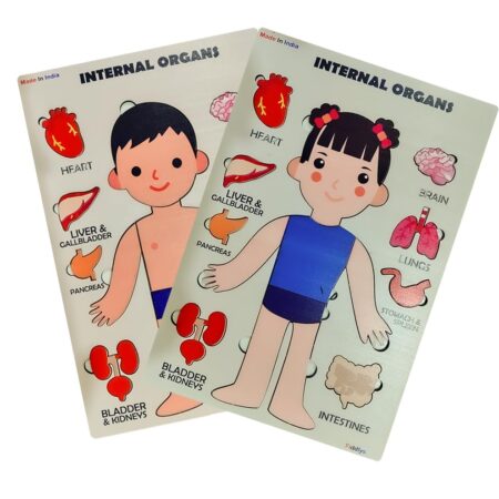 Fiddlys Wooden Educational Jigsaw Puzzles for Toddlers & Preschoolers, Double Layered Wooden Puzzles with Bright Front & Back product photo