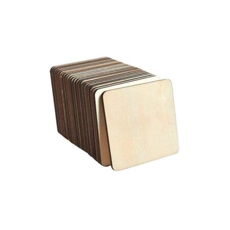 Fiddlys Wooden Coaster Set of 6 | Beautiful Decorative Coaster for Tea & Coffee Cups, Mugs & Glasses | Elegant Table Décor & product photo