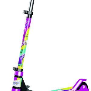PowerPlay Outdoor Sports Vroom 2 Wheel Kick Adventure Scooter for Kids Boys Girls Yellow (Purple)