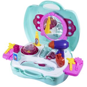 Skoodle Peppa Pig Beauty Set Toy with Cute Little Portable Carry Case, Gift for Your Girl Child with 22 Pieces, Multicolour, for Kids Girls Age 3+