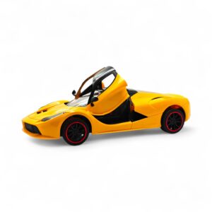 The Flyers Bay Rechargeable Ferrari Style Remote Controlled Car with Fully Function Doors, Yellow