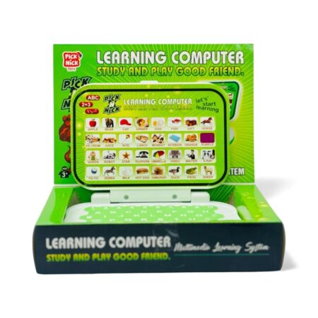 The Flyers Bay Educational Learning Laptop Toy Mini Computer for Kids Tablet Led Display Music Games Fun Activities Baby product photo