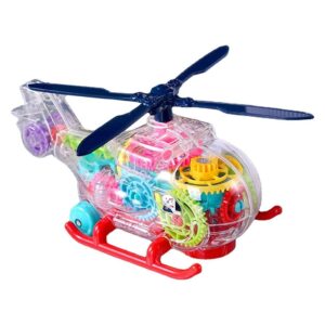 The Flyers Bay Kids Concept Musical and 3D Lights Transparent Car, Toy (3D Musical & Light Heli) - 2-5 Year