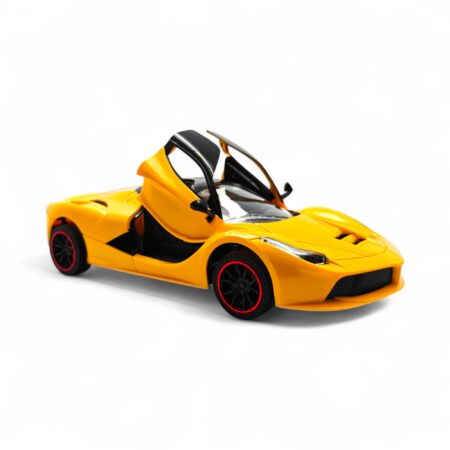 The Flyers Bay Rechargeable Ferrari Style Remote Controlled Car with Fully Function Doors, Yellow product photo