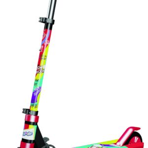 PowerPlay Outdoor Sports Vroom 2 Wheel Kick Adventure Scooter for Kids Boys Girls Yellow (Red)