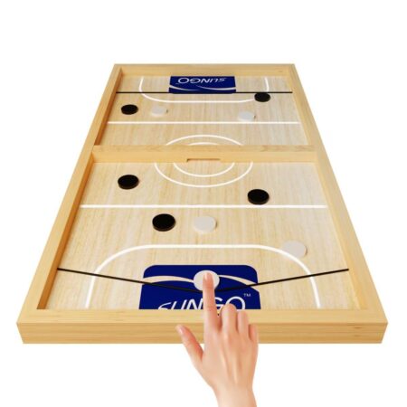 Fiddlys Slingo Fastest Finger First Board Game for Adults & Kids Wooden String Hockey Game Sling Puck Board Hockey Toy Perfect product photo