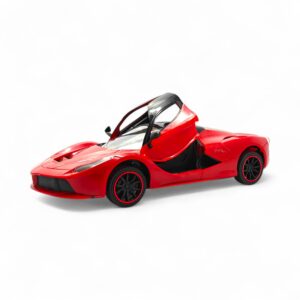 The Flyers Bay Speedster Remote Control Ferrari Car – 1:16 Scale Sports Car Toy with Opening Doors, Lights, and USB Rechargeable Battery – for Kids 3+ Years (Red)