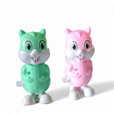 Fiddlys 2 pcs Jumping Sparrow, Squirrel Key Operated Wind Up Toys for Toddler Kids Colorful Funny Moving Toys for Babies 6-12 product photo