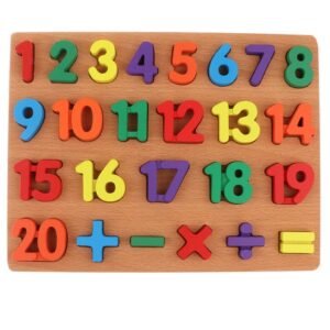 Fiddlys Wooden Counting Numbers (1 to 20) Educational Toy Tray for Kids