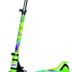 PowerPlay Outdoor Sports Vroom 2 Wheel Kick Adventure Scooter for Kids Boys Girls Yellow (Green)