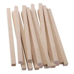 Fiddlys 20 Pieces Wood Art Craft Wooden Sticks Pieces Dowels Pole Rods Sweet Trees Wood Stick (20cm x 1cm(Thickness)
