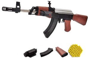 Fiddlys Ak 47 Toy Gun/Shooting Gun for Kids with Laser Light and 500 Bullets Guns & Darts,Brown product photo
