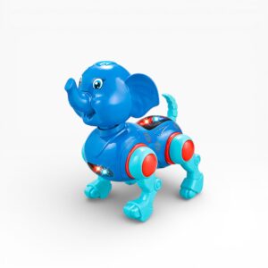 The Flyers Bay Cute Baby Elephant Toy for Kids | Musical & Light-Up Walking Elephant Toy | Battery Operated Fun Toy for Toddlers & Kids (Assorted Colors)