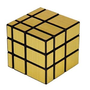 Fiddlys High-Stability Stickerless Speed Cube | Smooth Rotation Puzzle Cube for Kids 6+ | Anti-Pop, Durable Magic Cube for Brain Development & Speed Cubing Practice (3x3 Golden)