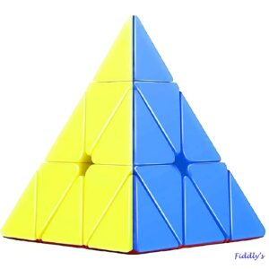 Fiddlys High-Stability Stickerless Speed Cube | Smooth Rotation Puzzle Cube for Kids 6+ | Anti-Pop, Durable Magic Cube for Brain Development & Speed Cubing Practice (3x3 Pyramid)