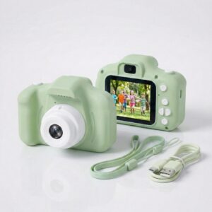 Fiddlys Kids Digital Camera for Boys & Girls (3–10 Years) | 1080p HD Video & 3MP Photos | 2-Inch Screen | USB Rechargeable Portable Mini Camera Toy | Educational Birthday Gift for Kids (Green)