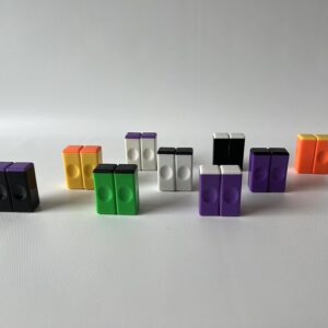 Fiddlys Fidget Brick Magnetic Stick Mini Finger (Purple/White Cap Multicolor Pack of 2