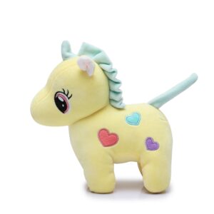Huggable Soft Toy/Stuff Toy (Pony Unicorn Yellow, 23 cm)