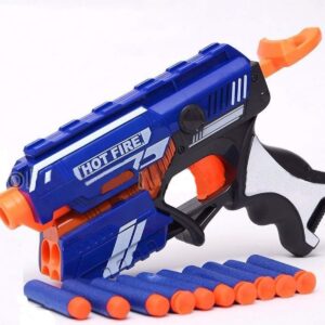 The Flyer's Bay Foam Blaster Gun Toy, Safe and Long Range,Pack of 10 Bullets(Multi color)