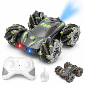 The Flyers Bay 4X4 RC Drift Smoke Stunt Car, 2.4GHz Remote Control 360° Rotating Double-Sided 4WD Racing Car, High-Speed Tumbling Off-Road Climbing Rechargeable RC Car for Kids Boys Girls