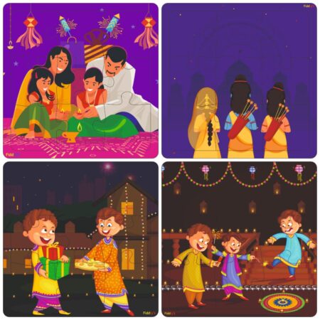 Fiddlys Wooden Jigsaw Puzzles for Kids & Children – 9 Pieces Each, Pack of 4|Double Layered Front & Back Print| Educational product photo