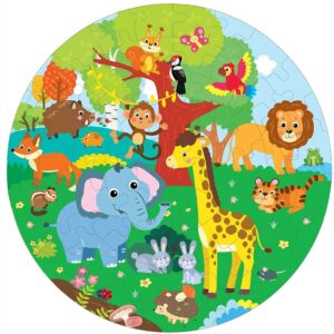 Fiddlys Creative Wooden Jigsaw Puzzle for Kids | 66 Pieces Educational Single Layer Puzzle | Fun & Learning Toy for Children Ages 3+