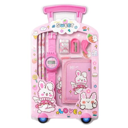 Fiddlys Kids Stationery Gift Set with Watch & Pouch | Cute Travel Kit for Boys & Girls | Pencil, Eraser, Sharpener, Wallet product photo