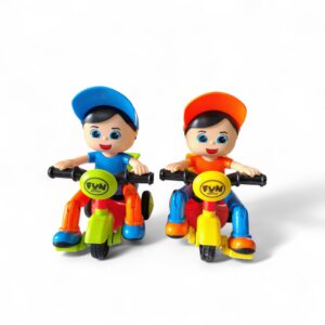 Fiddlys Kids' Ride-On DELIVERY Cartoon Tricycle BOY | Lightweight, Durable, and Easy to Operate(Pack of 2 Cartoon Tricycle)