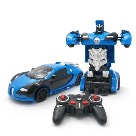 The Flyers Bay Remote Control Transforming Car Toy for Kids, Rechargeable RC Robot Car with Auto Transform, Lights & Sound product photo