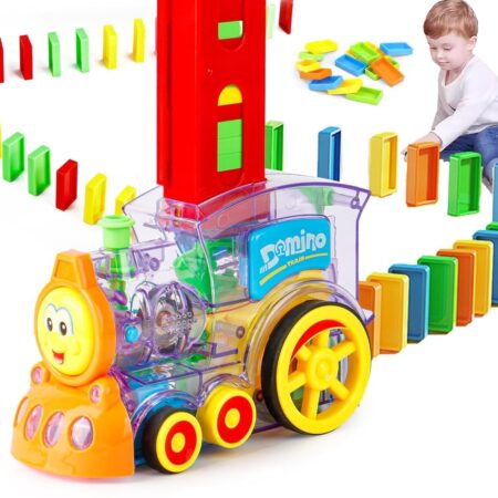 The Flyers Bay Domino Train Toy, 40 Pieces Domino Blocks Set for Kids Educational Game Play Set with Light & Sound Stacking product photo