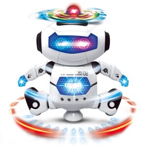 Fiddlys Dancing Robot with 3D Lights & Music – Smart Walking, Sliding & Rotating Robot for Kids | LED Flashing Lights, Battery product photo