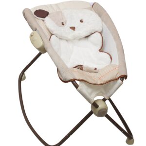 The Flyers Bay Fiddle Diddle Play n' Rock Baby Sleeper Cum Bed/Baby Bouncer/Baby Rocker (Teddy Creamy Brown)