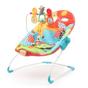 The Flyers Bay Fiddle Diddle Baby Bouncer Cum Rocker, Monkey, Red