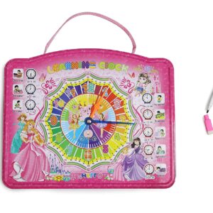 Fiddlys 3 in 1 Learning Clock, Daily Routine & White Board megnetic, Learning & Educational Toy Multicolor
