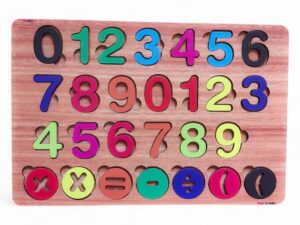 Fiddlys Wooden Educational Jigsaw Puzzles for Toddlers & Preschoolers, Double Layered Wooden Puzzles with Bright Front & Back product photo