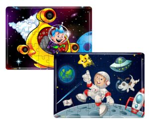 Fiddlys 40 Pcs Paperless Wooden Jigsaw Puzzle for Kids & Children Age 4+ Learning Educational Double Layered Wooden Puzzles product photo