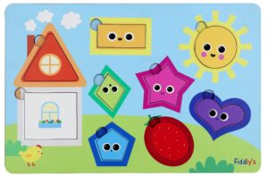 Fiddlys Wooden Learning Educational Puzzle for Kids & Children Age 4+ Double Layered Wooden Puzzles with Bright Front & Back product photo