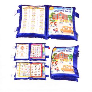 Fiddlys My First Learning Book Soft Cloth Pillow Book for Babies & Toddlers | Early Learning Educational Toy | Baby Safe Fabric Book for Kids | Learning Pillow Book