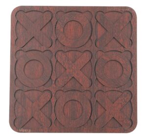 Fiddlys Wooden Tic Tac Toe Board Game in Multicolor for Kids and Adults 20x20x2 cms product photo