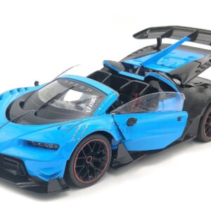 The Flyers Bay Huge Rechargeable 1:12 Scale Modified Bugatti Style RC Car with Fully Function Doors and Dicky (Bugatti Style Blue)
